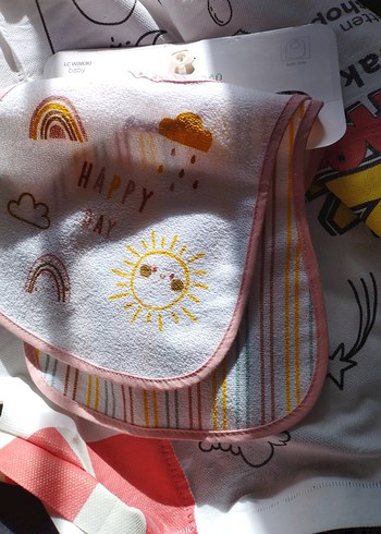 Bebek için renkli baskılı önlük - Görsel 4