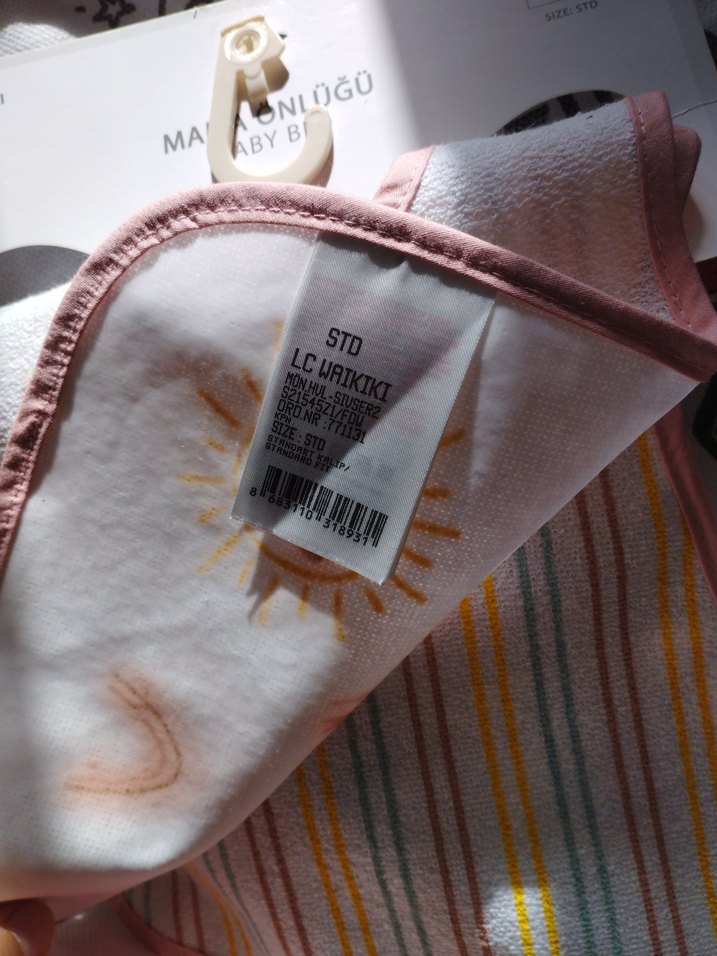 Bebek için renkli baskılı önlük - Görsel 5