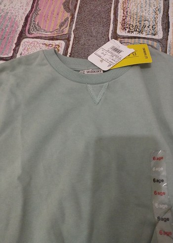 Gri kız çocuk Oversize Sweatshirt - Görsel 4