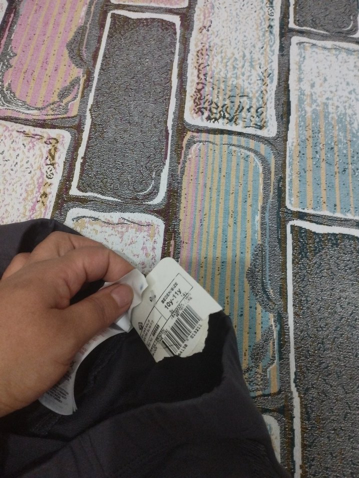 Kız Çocuk Siyah Baskılı Yırtmaçlı Tayt - Görsel 4