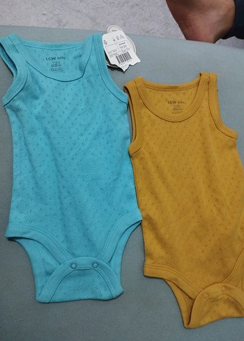 Sarı Dantelli Bebek Erkek Atlet Body - Görsel 2