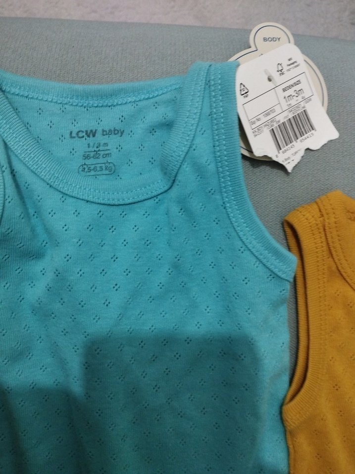 Sarı Dantelli Bebek Erkek Atlet Body - Görsel 3