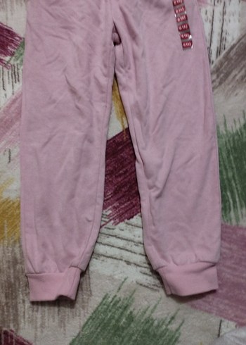 Kızlar için Rahat Pembe Eşofman Altı - Görsel 3