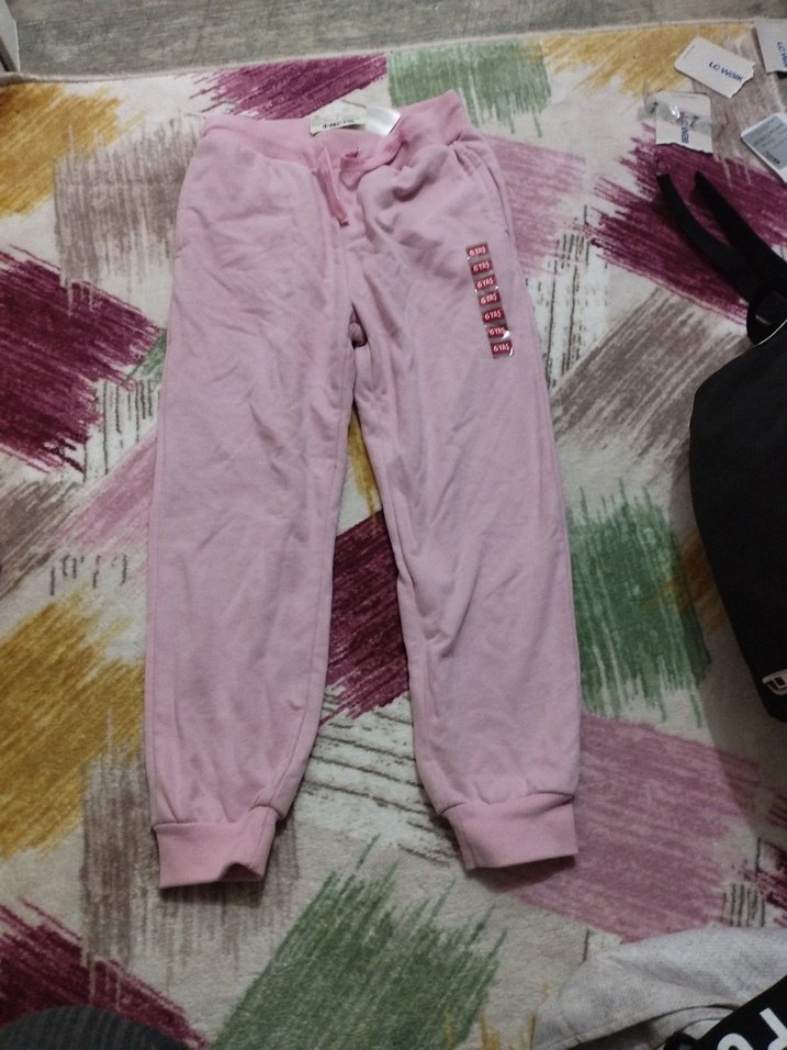 Kızlar için Rahat Pembe Eşofman Altı - Görsel 4