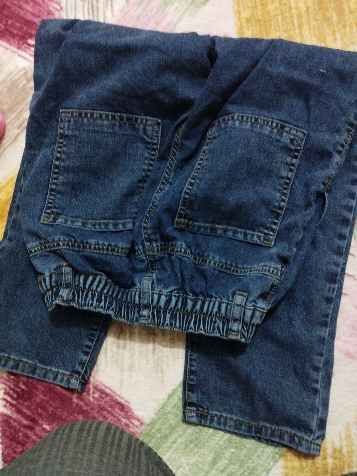 Koyu Mavi Belden Kemerli Bol Kesim Kot - Görsel 5