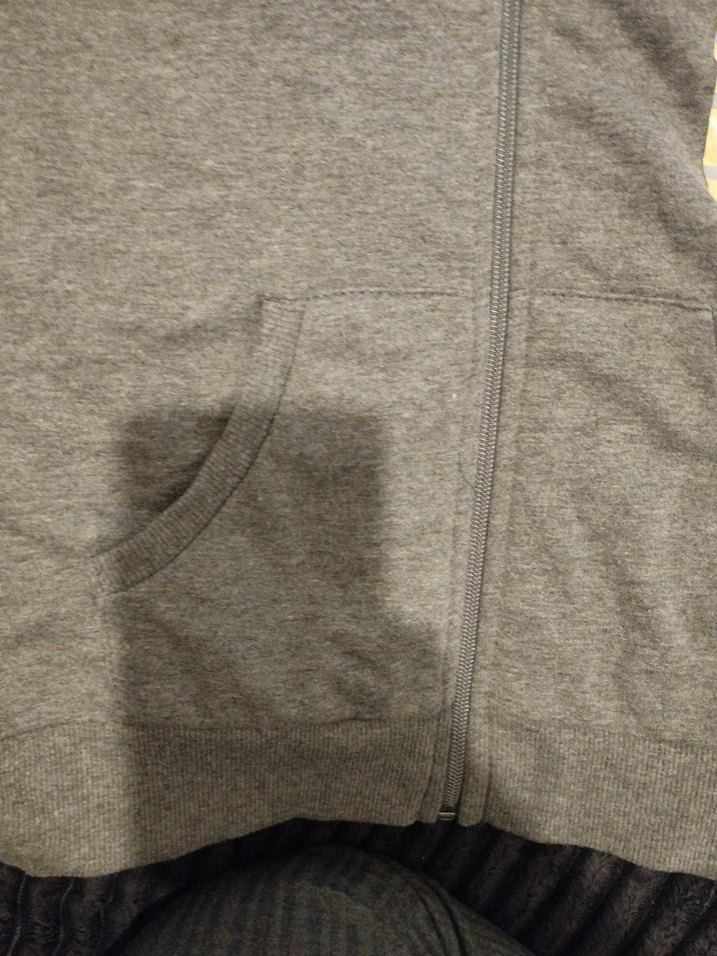 Gri Fermuarlı Kapüşonlu Kadın Sweatshirt - Görsel 2