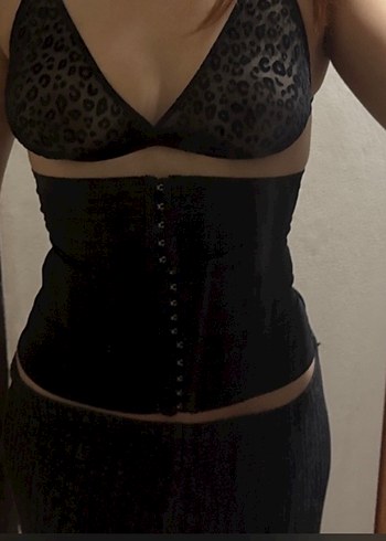 Siyah Bel Korsesi, Orta Boy, Sıkı Oturan - Görsel 2