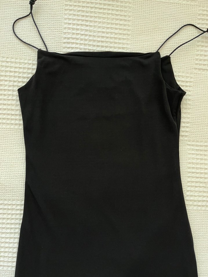 Siyah Midi Elbise - Görsel 3