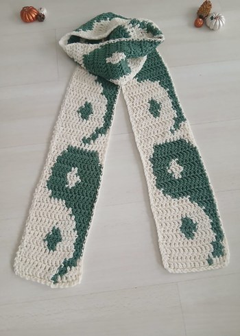 Yin yang unisex atkı - Görsel 2