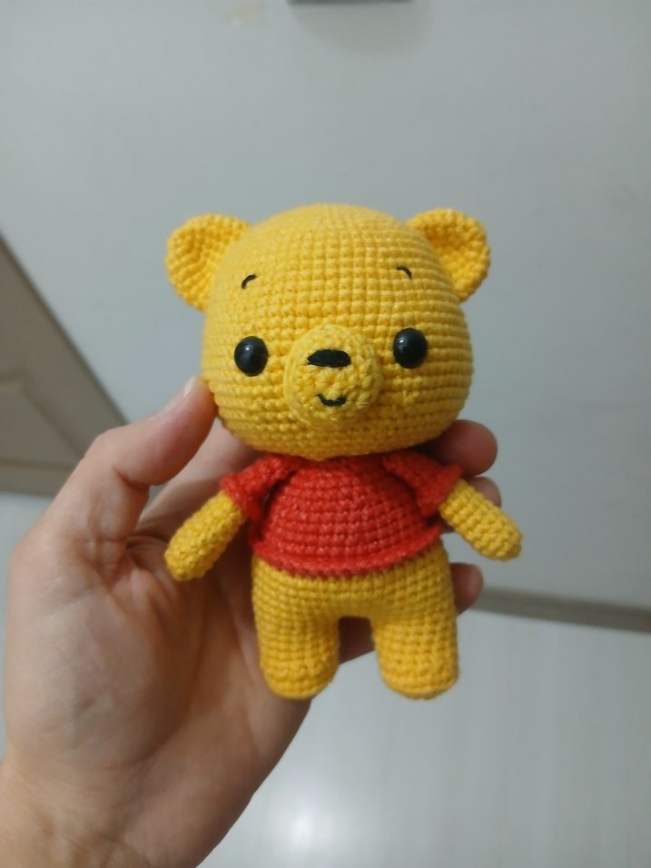 Winnie the Pooh amigurumi figür oyuncak - Görsel 3