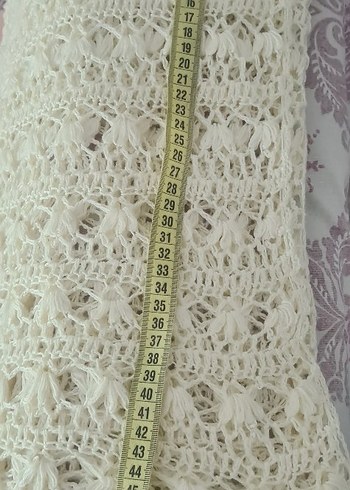 Dantel Detaylı Beyaz Bohem Örgü Hırka - Görsel 7