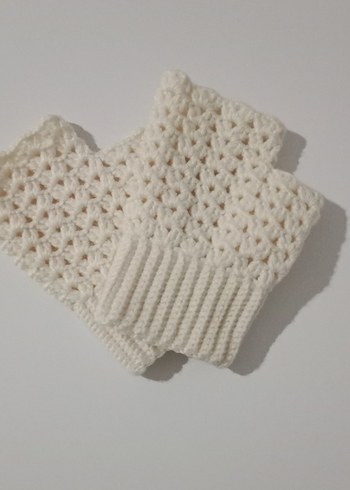 Bohem Tarzı Pastel Renkli Örgü Kadın Eldivenleri - Görsel 2