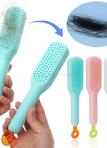 Taşınabilir teleskopik tarak Masaj Fırçası Kendinden temizleme a - Görsel 4