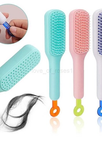 Taşınabilir teleskopik tarak Masaj Fırçası Kendinden temizleme a - Görsel 5