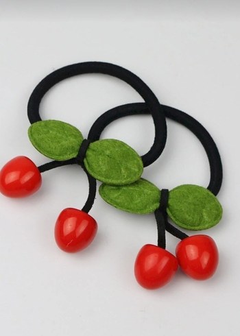 2 Adet Kirazlı Çocuk Toka - Görsel 3