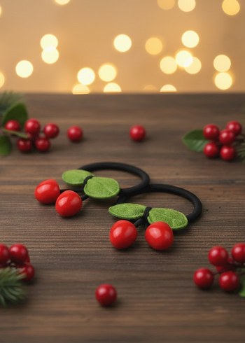 2 Adet Kirazlı Çocuk Toka - Görsel 2