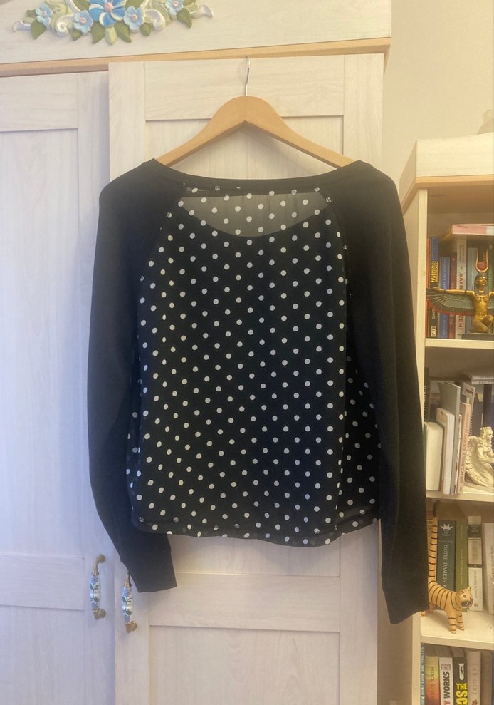 Düğmeli Siyah Kadın Sweatshirt - Görsel 4