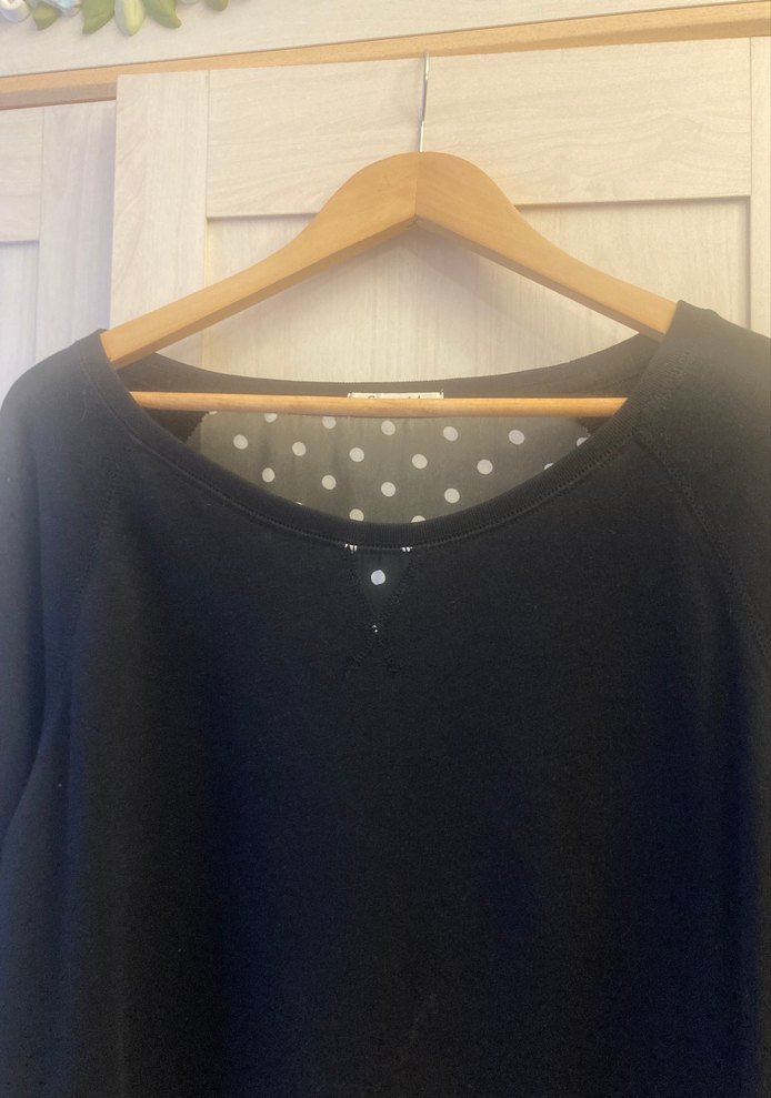 Düğmeli Siyah Kadın Sweatshirt - Görsel 3