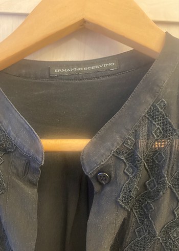 Dantel detaylı ipek   Kadın Gömlek - Görsel 3