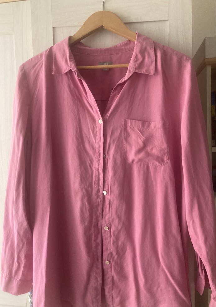Pembe ipek j.Jill marka gömlek - Görsel 2
