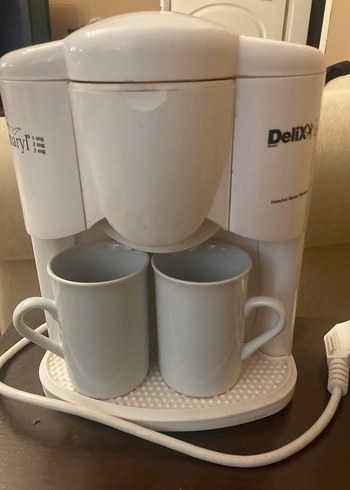 Delixy Beyaz Çift Fincanlı Kahve Makinesi - Görsel 2