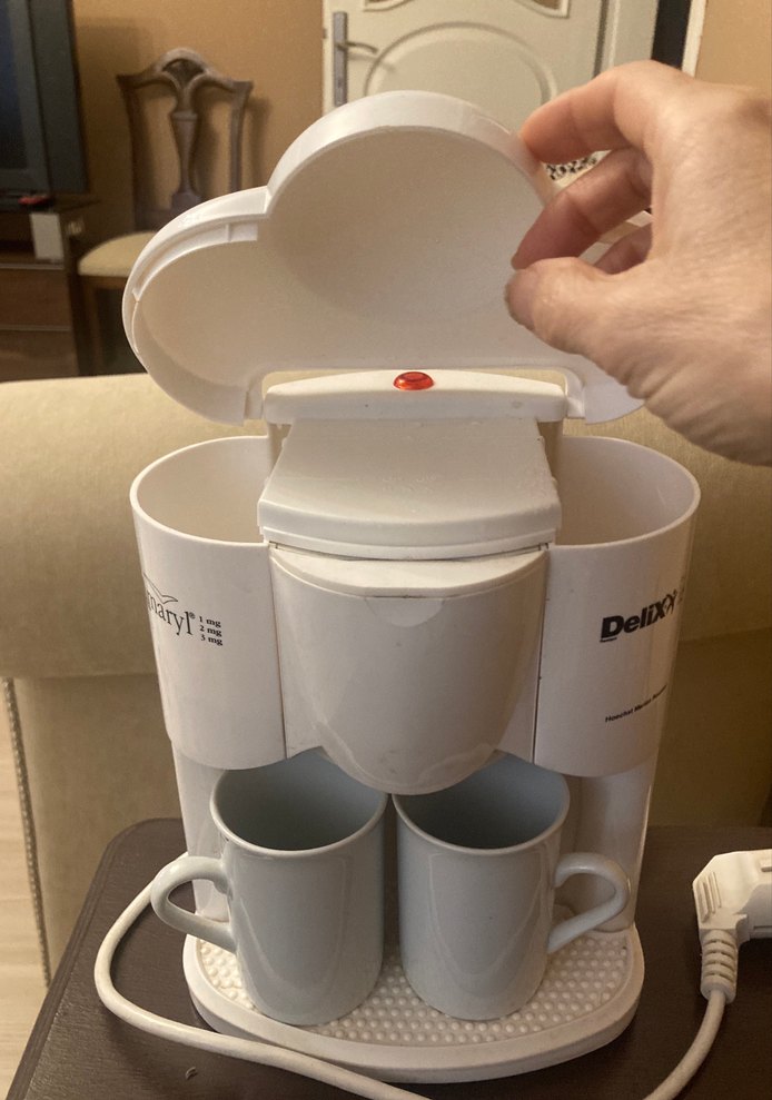 Delixy Beyaz Çift Fincanlı Kahve Makinesi - Görsel 3