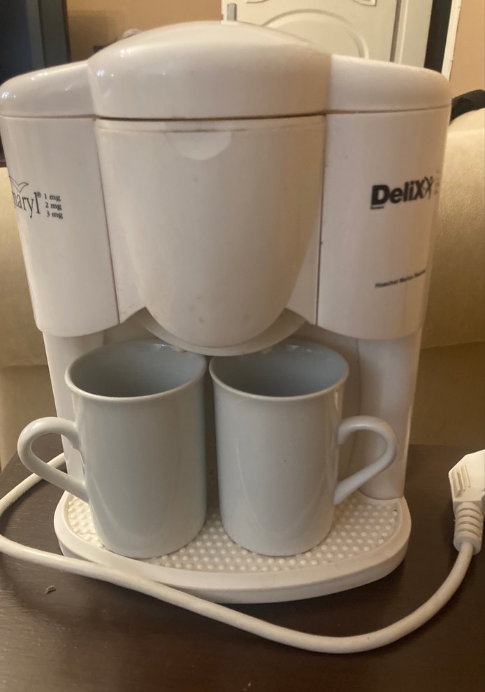 Delixy Beyaz Çift Fincanlı Kahve Makinesi - Görsel 2