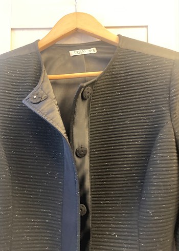 Düğmeli Siyah Kadın Blazer Ceket chilia marka - Görsel 2