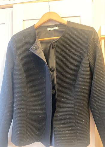 Düğmeli Siyah Kadın Blazer Ceket chilia marka - Görsel 4
