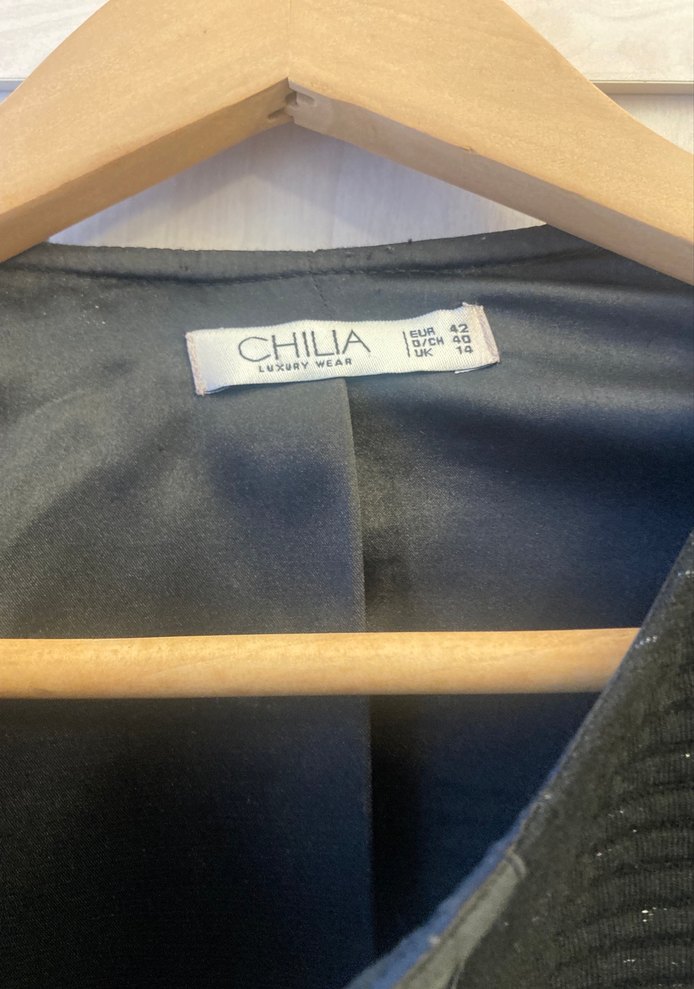 Düğmeli Siyah Kadın Blazer Ceket chilia marka - Görsel 3