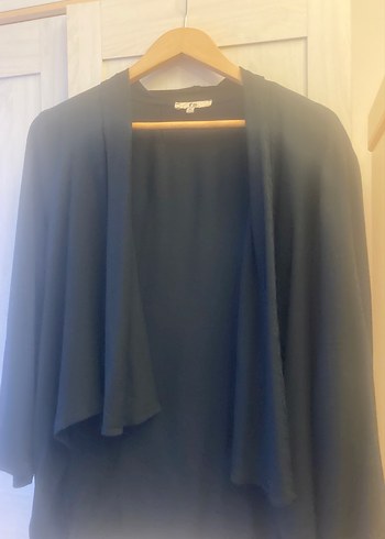 Siyah Midi Uzun Kollu Kadın Hırka - Görsel 2