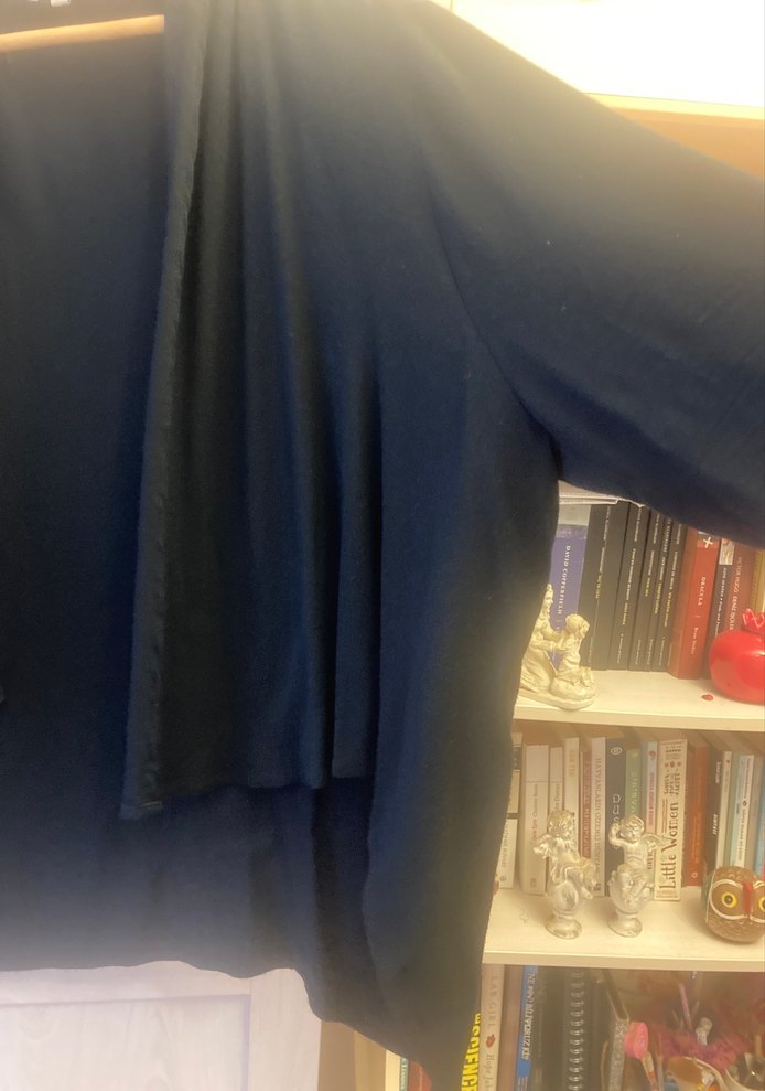 Siyah Midi Uzun Kollu Kadın Hırka - Görsel 4