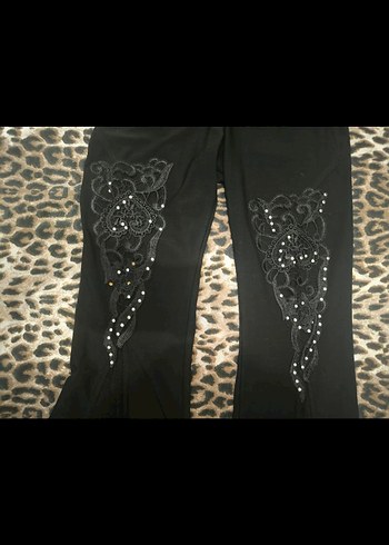 vintage gotik goth vkei taş tül detaylı tayt - Görsel 4