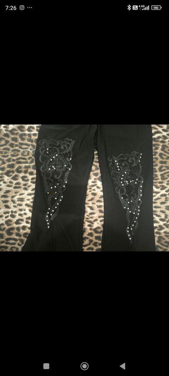 vintage gotik goth vkei taş tül detaylı tayt - Görsel 4