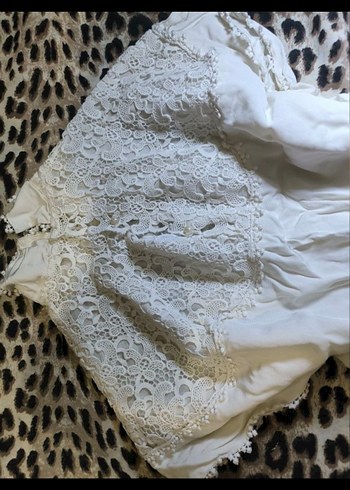 gotik goth vintage dantel Detaylı Beyaz Bohem Kadın Bluz - Görsel 3