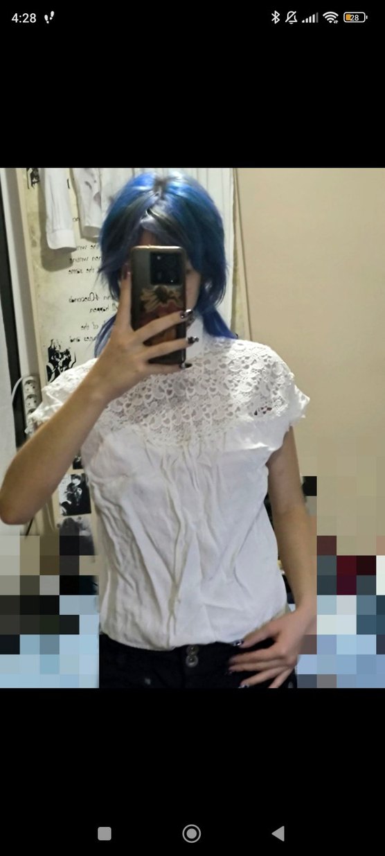 gotik goth vintage dantel Detaylı Beyaz Bohem Kadın Bluz - Görsel 5