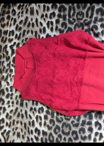 Dantel Detaylı Kırmızı Kolsuz bluz vintage y2k - Görsel 4