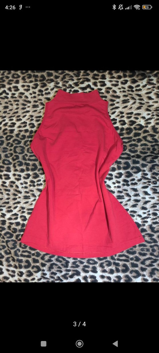 Dantel Detaylı Kırmızı Kolsuz bluz vintage y2k - Görsel 2