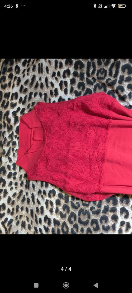 Dantel Detaylı Kırmızı Kolsuz bluz vintage y2k - Görsel 4