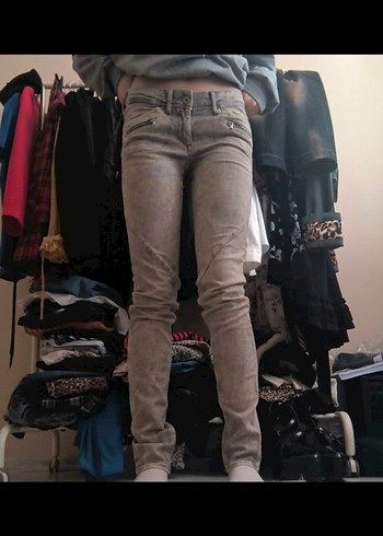 vkei vintage archive fashion skinny pantolon - Görsel 4