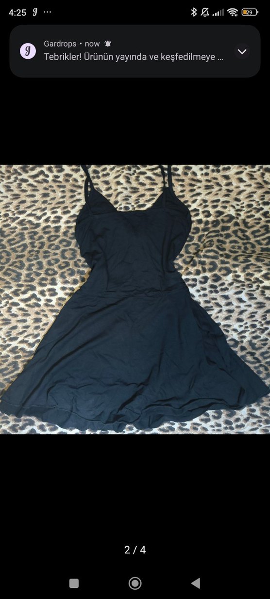 vintage Siyah goth Gotik çiçek detaylı askılı yazlık üst - Görsel 2