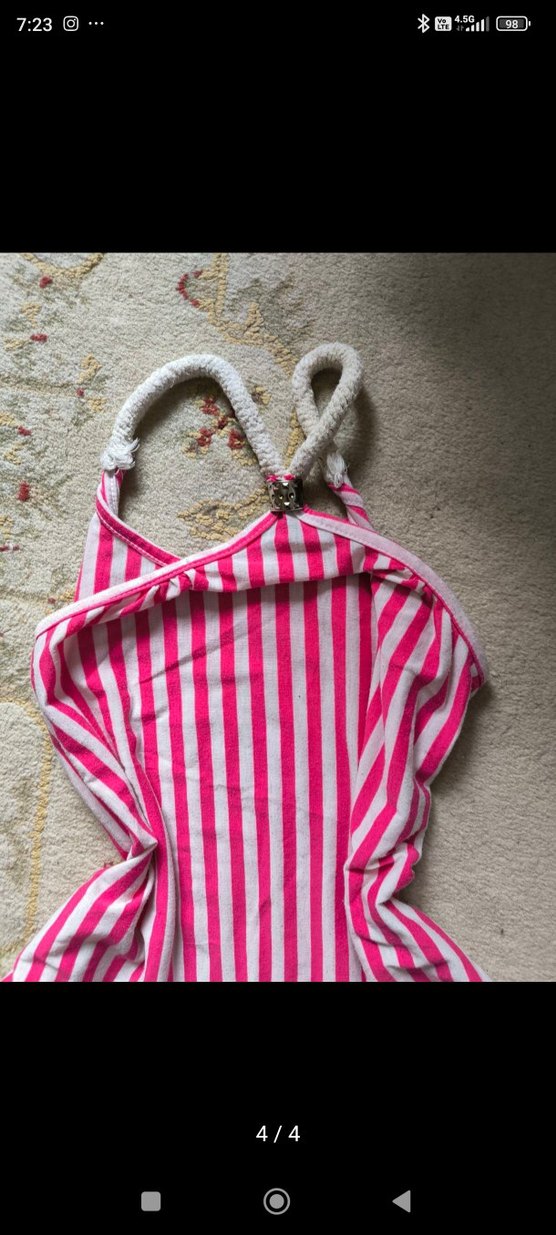 y2k gyaru vintage yazlık pembe çizgili üst - Görsel 4