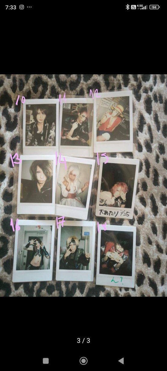 vkei visual kei bandman cheki photocard - Görsel 3