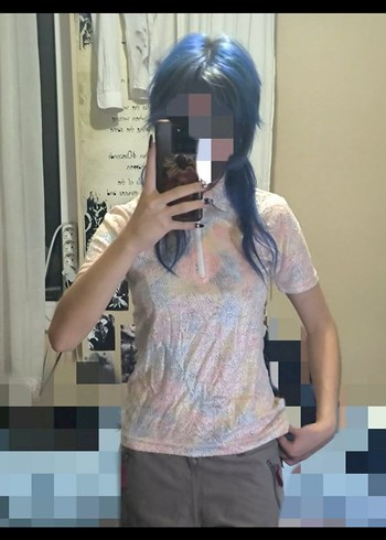 vintage y2k 90lar harajuku Pastel Renkli Kısa Kollu Gömlek - Görsel 2