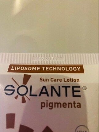  Beden Solante pigmenta güneş kremi