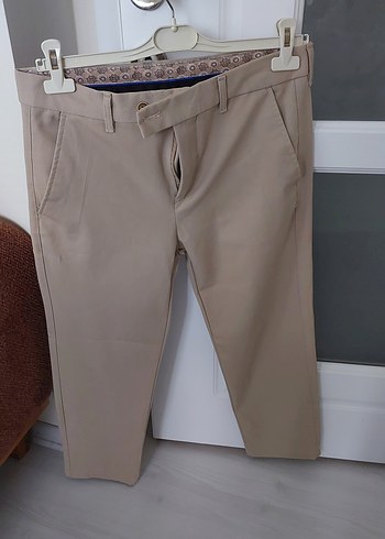 Diğer Bej Slim Fit Kumas Pantolon