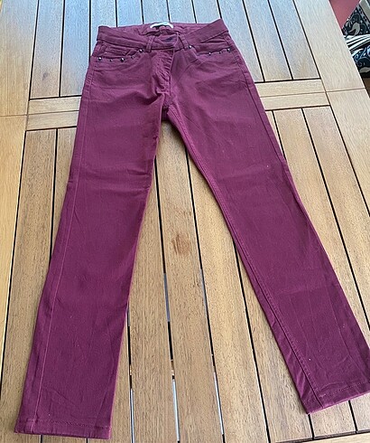 Canvas pantalon az giyilmiş
