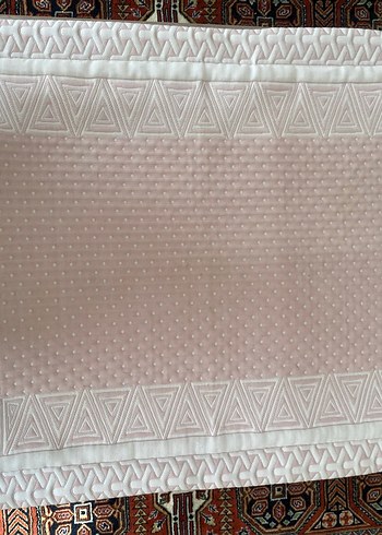 İşlemeli Pembe Pastel yastık kılıfı boy80 cm en 60 cm iki adet - Görsel 3