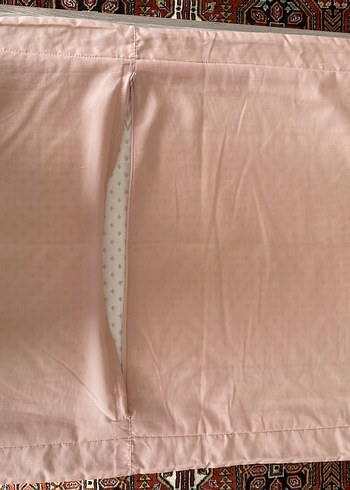 İşlemeli Pembe Pastel yastık kılıfı boy80 cm en 60 cm iki adet - Görsel 4