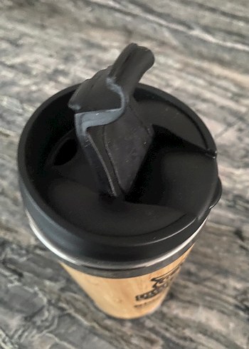 Bej Ahşap Görünümlü Seyahat Termosuçelik - Görsel 4